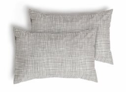 Habitat Willow Cotton Standard Pillowcase Pair - White Black - thumbnail 2