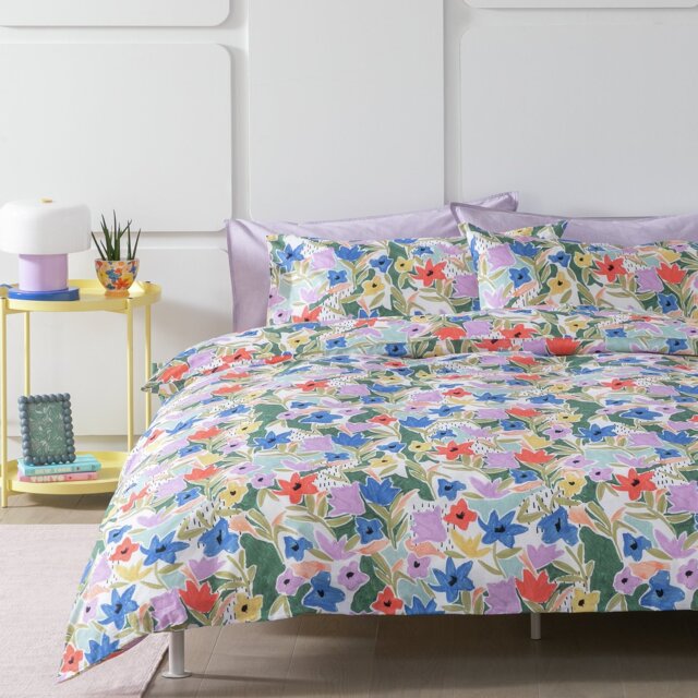 Habitat Cotton Sketchy Floral Bedding Set - King size - image 1