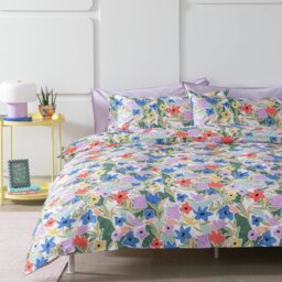 Habitat Cotton Sketchy Floral Bedding Set - King size - thumbnail 1