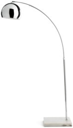 Habitat Nalone Arc Floor Lamp - Chrome & Marble - thumbnail 2