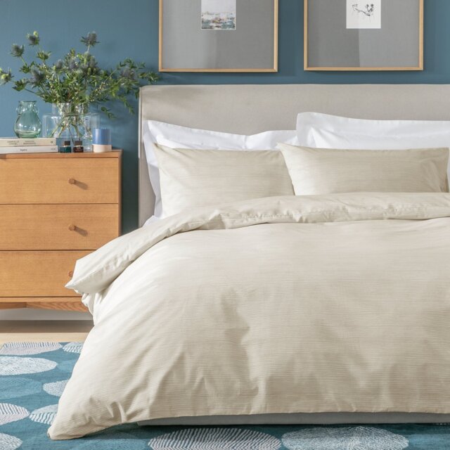 Habitat Stockholm Stripe Neutral Bedding Set - Single - image 1