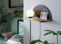 Habitat Serpens Shelf Wall Lamp - Opal & Ash - thumbnail 1