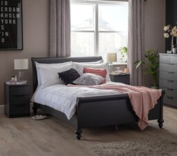 Argos Home Hallingford 2 Bedside Table Set - Anthracite - thumbnail 2