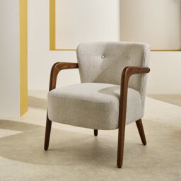 Habitat Yanni II Woven Fabric Accent Chair - Natural