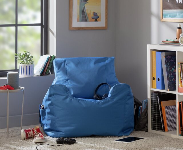 Kaikoo Large Blue Teenager Bean Bag Chair - image 1