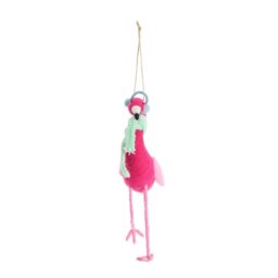 Habitat Single Breezy Flamingo Christmas Hanging Decoration - thumbnail 2