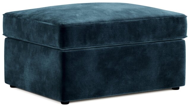 Jay-Be Velvet Footstool Chair Bed - Ink Blue - image 1