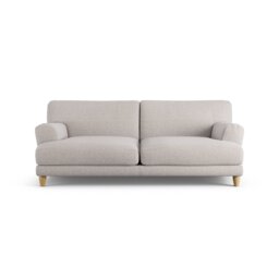 Habitat Askem Fabric 3 Seater Sofa - Natural - Ash Leg - thumbnail 1