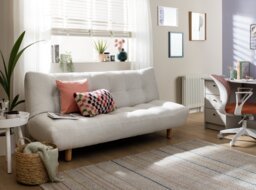 Habitat Kota 3 Seater Boucle Clic Clac Sofa Bed - Cream - thumbnail 2