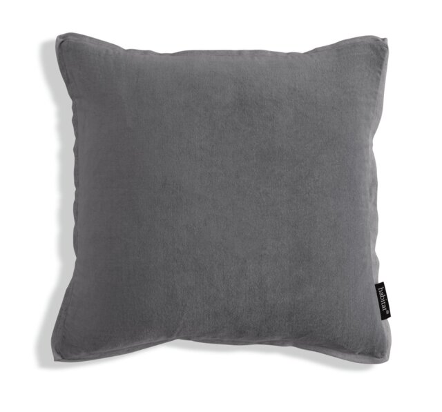 Habitat Cotton Velvet Cushion - Charcoal - 43x43cm - image 1