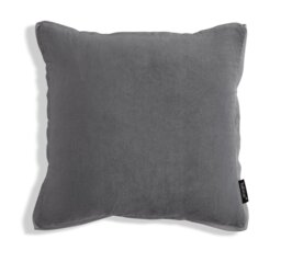 Habitat Cotton Velvet Cushion - Charcoal - 43x43cm - thumbnail 1