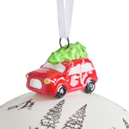 Argos Home Single Driving Home For Christmas Bauble - thumbnail 2