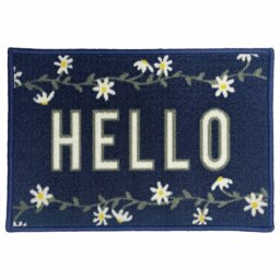 Primeur Mighty Mats Hello Daisy Navy Doormat - 60x40cm - thumbnail 2