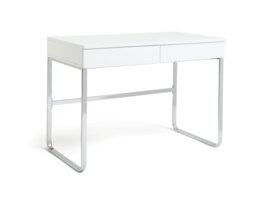 Habitat Sammy 2 Drawer Desk - White Gloss - thumbnail 1