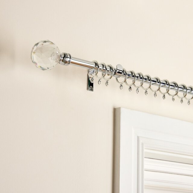 Argos Home Silver Extendable Curtain Pole - 120cm - 210cm - image 1