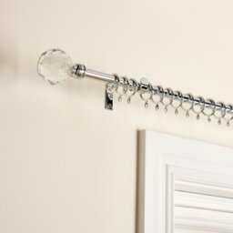 Argos Home Silver Extendable Curtain Pole - 120cm - 210cm - thumbnail 1