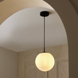 Habitat Boyd Glass Pendant Light - Black - thumbnail 2