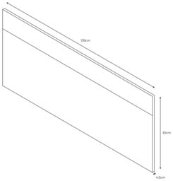 Argos Home Winslow Fabric Double Headboard - Natural - thumbnail 2