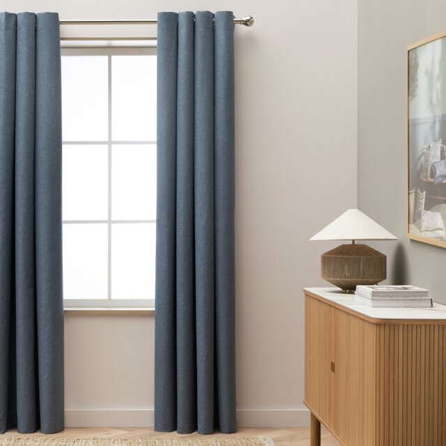 Habitat Blackout Eyelet Curtains - Blue - 168x183cm - image 1