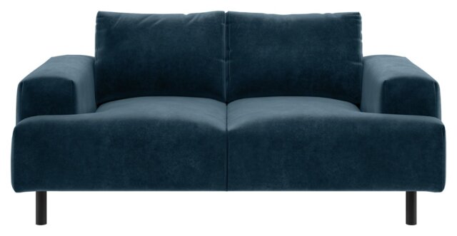 Habitat Julien Velvet 2 Seater Sofa - Navy Blue - image 1