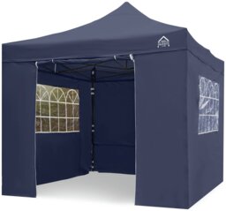 All Seasons 3m x 3m Pop Up Garden Gazebo & Side Panels -Navy - thumbnail 2