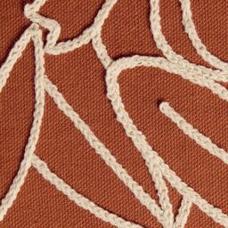 Habitat Crewel Foliage Outline Cushion Orange - 43x43cm - thumbnail 2