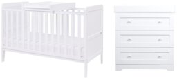 Tutti Bambini Rio Cot Bed and Dresser Nursery Set - White - thumbnail 2