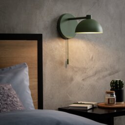 Habitat Mushroom Steel Wall Light - Green - thumbnail 2