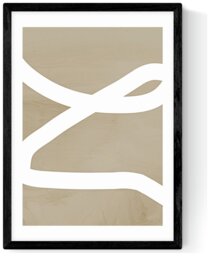 East End Prints Lines Black Frame Art Print - A3 - thumbnail 1