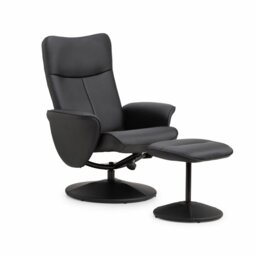 Julian Bowen Lugano Faux Leather Rise And Recline Chair - Black - thumbnail 2