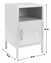 Habitat Stevie 1 Door Bedside Table - Mustard - thumbnail 2