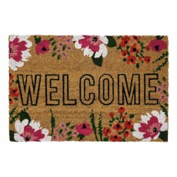 Primeur Mighty Mats Welcome Floral Natural Doormat - 60x40cm - thumbnail 2