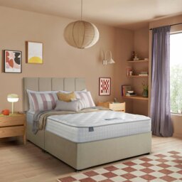 Silentnight Marlow 1000 Pocket Memory Superking Divan Bed - Sandstone