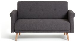 Argos Home Evie Fabric 2 Seater Sofa in a Box - Charcoal - thumbnail 1