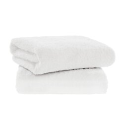 Home Essentials Plain 2 Pack Hand Towels - Super White - thumbnail 1
