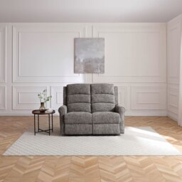 Kyoto Betsy Fabric 2 Seater Power Recliner Sofa - Grey - thumbnail 1