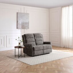 Kyoto Betsy Fabric 2 Seater Power Recliner Sofa - Grey - thumbnail 2