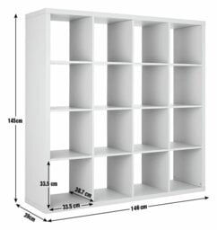 Habitat Squares Plus 16 Cube Storage Unit - Grey - thumbnail 2