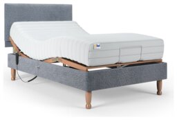 Mibed Memory Small Double Adjustable Bed With Mattress -Grey - thumbnail 2