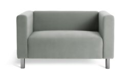 Argos Home Moda Faux Leather 2 Seater Sofa - Grey - thumbnail 1
