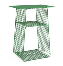Habitat Cal Metal Bedside Table - Green - thumbnail 1