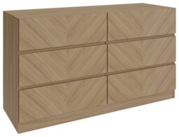 GFW Catania 6 Drawer Chest - Oak - thumbnail 1