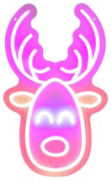 Habitat Neon Effect Rudolf Reindeer Shaped Christmas Lights - thumbnail 2