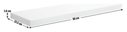 Argos Home Jak 80cm Floating Shelf - Black Gloss - thumbnail 2