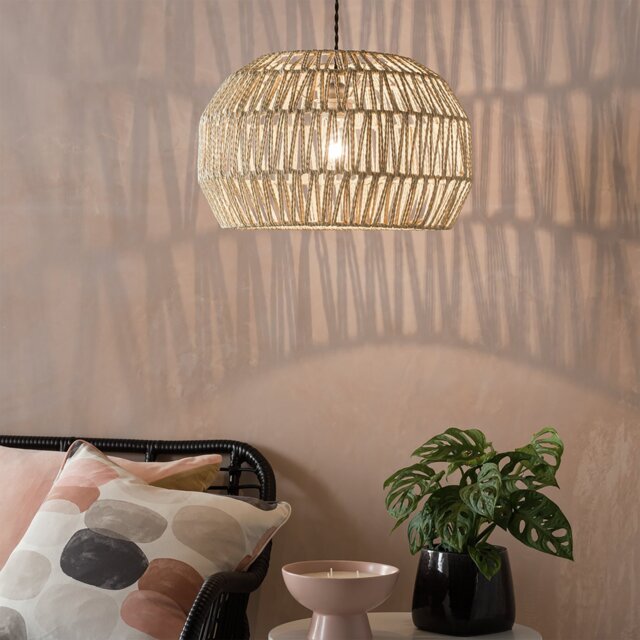 Argos Home Natural Paper Rope Easy Fit Lampshade - 39cm - image 1
