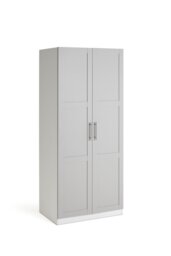 Habitat Munich Panelled 2 Door Wardrobe - Grey - thumbnail 1