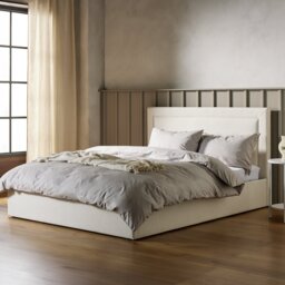 Habitat Dartford Kingsize End Lift Ottoman Bed - Cream - thumbnail 1