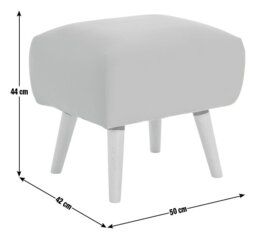 Habitat Elsie Fabric Footstool - Mustard - thumbnail 2