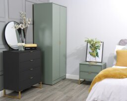 Livara Ready Assembled Messina 4 Drawer Chest - Green - thumbnail 2