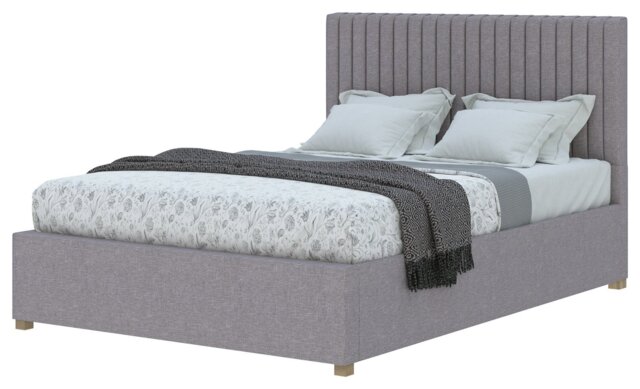 Aspire Double Linen Adjustable Bed with Mattress - Grey - image 1